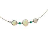 Opal, Emerald and Diamond Custom Necklace