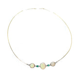 Opal, Emerald and Diamond Custom Necklace