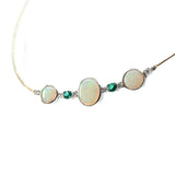 Opal, Emerald and Diamond Custom Necklace