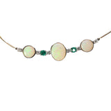 Opal, Emerald and Diamond Custom Necklace