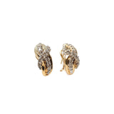 Earrings - Diamond Yellow Gold French Clips