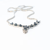 Diamond and Synthetic Sapphire Necklace