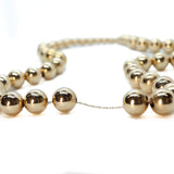 14k Yellow Gold Beaded Necklace