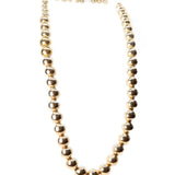 14k Yellow Gold Beaded Necklace