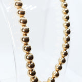 14k Yellow Gold Beaded Necklace