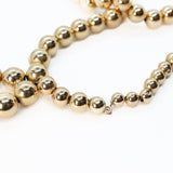 14k Yellow Gold Beaded Necklace