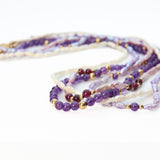 Amethyst and Pearl Layered Necklace