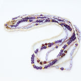 Amethyst and Pearl Layered Necklace