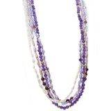 Amethyst and Pearl Layered Necklace