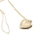 14k Gold Heart Locket Necklace