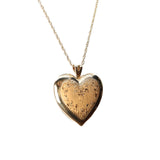 14k Gold Heart Locket Necklace