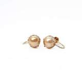 Faux Pearl Screw Back Earrings