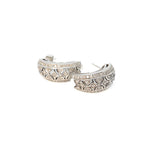 Large Diamond Huggie Hoop Earrings