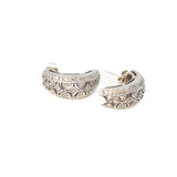 Large Diamond Huggie Hoop Earrings