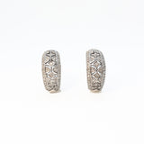 Large Diamond Huggie Hoop Earrings