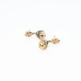 Gold Basket Drop Earrings