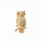 Gold Owl Brooch