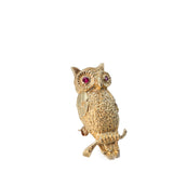 Gold Owl Brooch