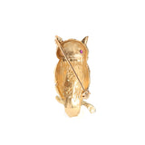 Gold Owl Brooch