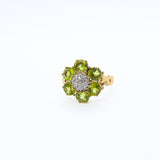 Vintage Nissko Peridot Flower Ring