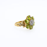 Vintage Nissko Peridot Flower Ring