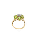 Vintage Nissko Peridot Flower Ring