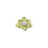 Vintage Nissko Peridot Flower Ring