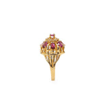 Vintage Franklin Mint Ruby Crown Ring