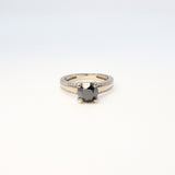 Black Diamond Engagement Ring