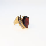 Rhodolite Garnet and Diamond Statement Ring