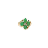 Emerald Flower Ring