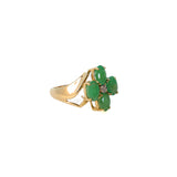 Emerald Flower Ring