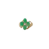 Emerald Flower Ring