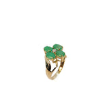 Emerald Flower Ring