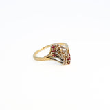 Waterfall Diamond and Ruby Ring