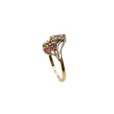 Waterfall Diamond and Ruby Ring