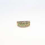 Emerald and Diamond Gold Band