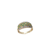 Emerald and Diamond Gold Band