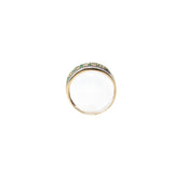 Emerald and Diamond Gold Band