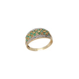 Emerald and Diamond Gold Band