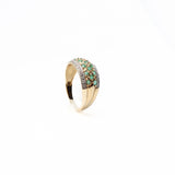 Emerald and Diamond Gold Band