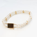 Two Strand Pearl Bracelet 14K