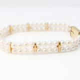 Two Strand Pearl Bracelet 14K