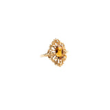 Marquise Citrine Ring